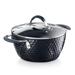 Nutrichef 3.6 Quarts qt. Non-Stick Aluminum Round Dutch Oven Non Stick/Aluminum in Blue/Gray | 4.13 H x 9.45 W in | Wayfair PRTNCCW11DSDOP