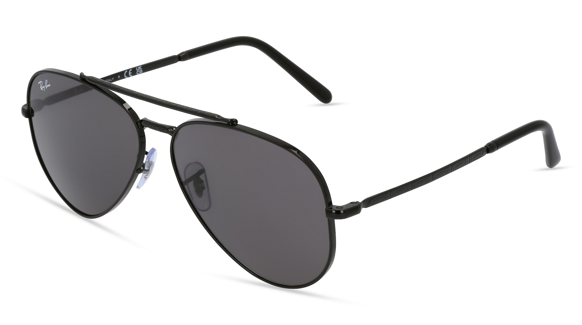 Ray-Ban RB 3625 NEW AVIATOR Unisex-Sonnenbrille Vollrand Pilot Metall-Gestell, schwarz