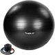 Movit® Gymnastikball - 65 cm, mit Pumpe, Maßband, bis 500 kg, für Training, Büro, Groß, Aufblasbar,