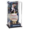 Christian Yelich Milwaukee Brewers Autographed Baseball and Sublimated Display Case with Image