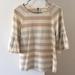 Anthropologie Tops | Anthropologie Maeve Striped Bell Sleeve Top | Color: Cream/Silver | Size: S