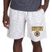 Men's Concepts Sport White/Charcoal Boston Bruins Alley Fleece Shorts