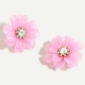 J. Crew Jewelry | J.Crew Nwt Pink Full Bloom Flower Earrings | Color: Pink | Size: Os