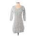 Old Navy Casual Dress - Sweater Dress: Gray Marled Dresses - Women's Size X-Small
