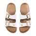 Women's FOCO Milwaukee Bucks Double-Buckle Sandals