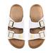 Women's FOCO Boston Bruins Double-Buckle Sandals