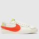 Nike blazer low 77 jumbo trainers in white & orange