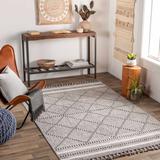 Alev 7'10" x 10' Updated Moroccan Farmhouse Natural Gray/Black White/Smoke/Dark Gray/Multi Brown/Cream/Medium Gray/Charcoal/Black Area Rug - Hauteloom