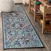 JONATHAN Y Zafra Vintage Medallion Rug Peacock Blue/Navy Area Rug