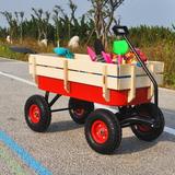 ABCOJ Wood Railing Wagon Tailgating Game | 20.28 H x 19.3 W x 39.37 D in | Wayfair ORQd-W22702956