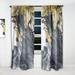 Design Art Linen Abstract Semi-Sheer Thermal Rod Pocket Single Curtain Panel Polyester/Linen | 95 H x 52 W in | Wayfair CTN39677-52-95