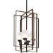 Kichler Lighting Kichler 44008 Harvey 4 Light 17" Cage Pendant - Bronze in Brown/White | 26.5 H x 17.25 W in | Wayfair 783927441346