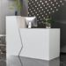 MA KULAGAGA L-Shape Wood Reception Desk Wood in Brown/White | 43.3 H x 55.1 W x 23.6 D in | Wayfair MKU250003-01-A+B