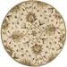 Brown Round 5' Area Rug - Canora Grey Oona Floral Tufted Wool Beige/Area Rug Wool | Wayfair 76225CBA63BA49C78BC6A5AFBB436A51