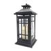 Red Barrel Studio® Battery Operated Window Metal Lantern w/ LED Candle Metal in Black | 14 H x 6 W x 6 D in | Wayfair