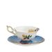 Wedgwood Wonderlust Sapphire Garden Teacup & Saucer Bone China/Ceramic in Blue/Red/White | 2.16 H x 4.21 W in | Wayfair 1057269