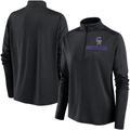 "Haut à quart de zip raglan Nike Colorado Rockies Primetime pour femme, noir"