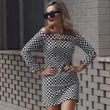 Zara Dresses | Blogger's Fave! Zara Off Shoulder Short Dress Sz Small Nwt | Color: Black/White | Size: S