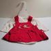 Disney Matching Sets | Disney Winnie The Pooh Baby Girl 3-6 Months Corduroy Jumper Dress Best Gift Ever | Color: Cream/Red | Size: 3-6mb