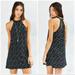 Urban Outfitters Dresses | Cope Black Floral High Neck Swing Dress | Color: Black/White | Size: M