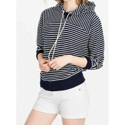 J. Crew Sweaters | J. Crew Women's Paneled Terry Hoodie - Size Xsmall | Color: Blue/White | Size: Xs