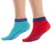 Machrus Upper Bounce Non-Slip Trampoline Ankle Socks-Twin Pack Red/Blue for Kids: Ages 3 to 6 Years in Blue/Red | 0.5 H x 3.5 W x 6.5 D in | Wayfair
