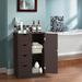 Rosecliff Heights Sturdivant 22" W x 32" H x 12" D Free-Standing Bathroom Cabinet Manufactured Wood in Brown | 32 H x 22 W x 12 D in | Wayfair