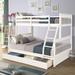 Reston Twin-Over-Full Bed 2 Drawer Standard Bunk Bed by Sand & Stable™ Wood in White | 66.54 H x 58.27 W x 79.53 D in | Wayfair