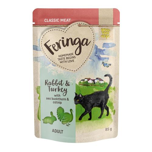 12x85g Rabbit & Turkey Pouches Feringa Wet Cat Food