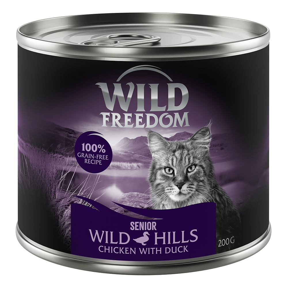 12x200g Senior Wild Hills Duck & Chicken Wild Freedom Wet Cat Food