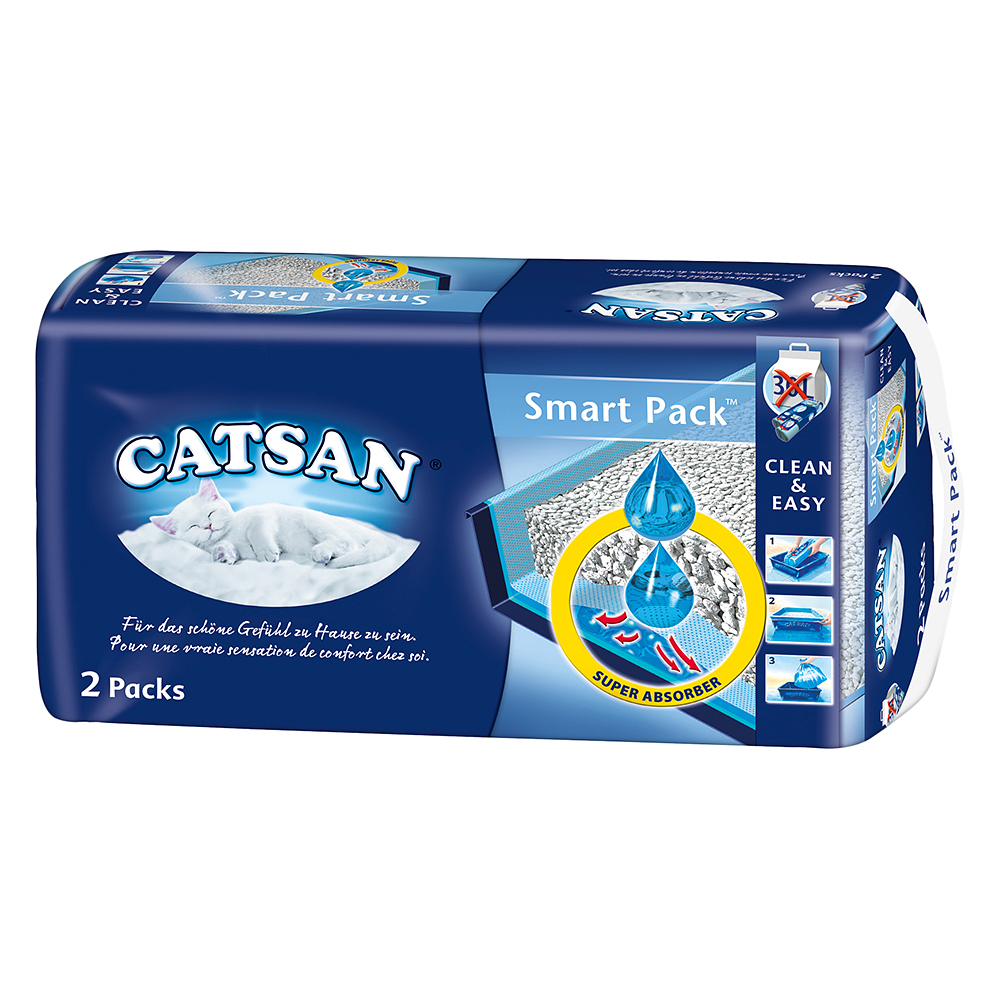 3x2-Pack Smart Pack Catsan Hygiene Plus Cat Litter