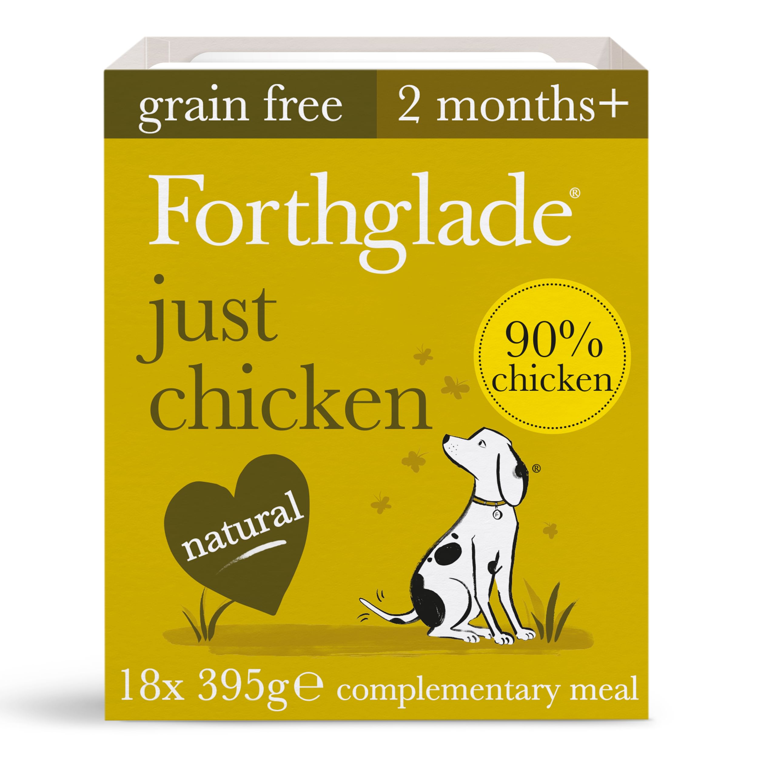 18x395g Just Chicken Grain Free Forthglade Wet Dog Food