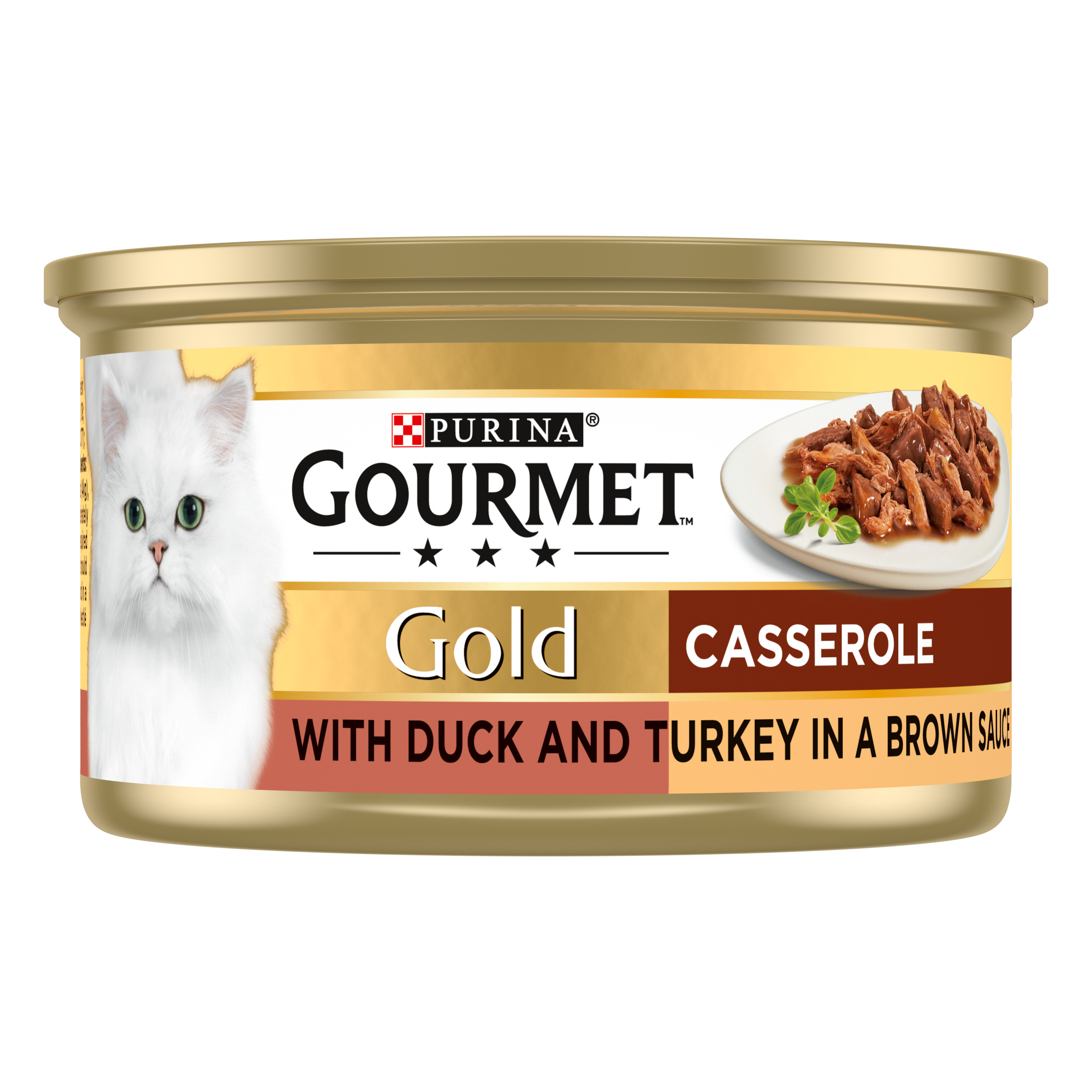 48x85g Duck & Turkey Casserole Gourmet Gold Wet Cat Food