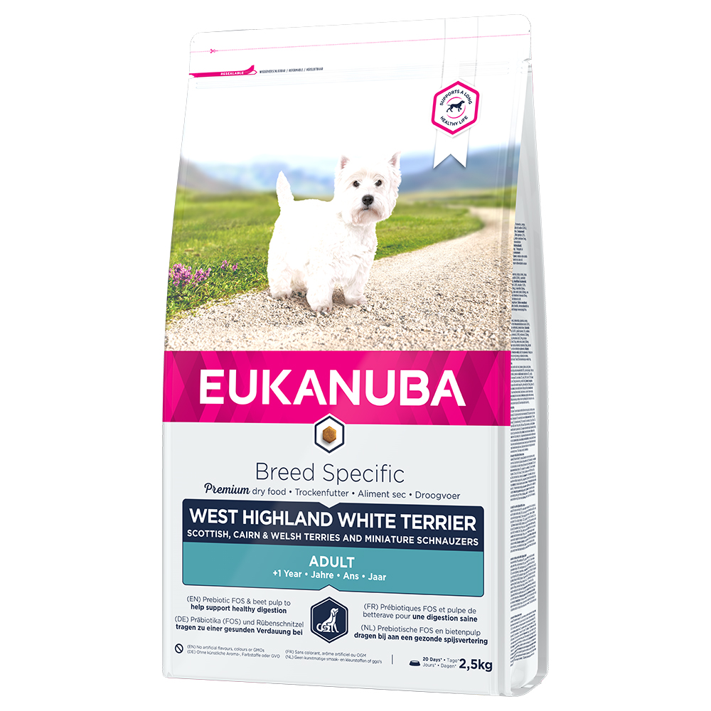2x2.5kg West Highland White Terrier Adult Eukanuba Dry Dog Food
