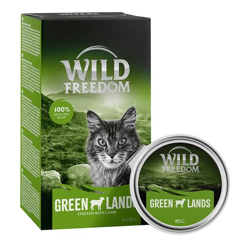 24x85g Lamb & Chicken Adult Green Lands Wild Freedom Trays Wet Cat Food