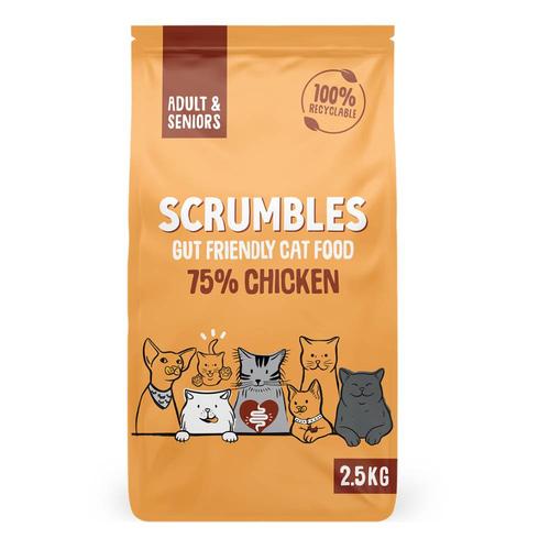 2x2.5kg Chicken Adult & Senior Scrumbles Dry Cat Food