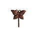 Rosalind Wheeler Derwood Iron Wall Hook - FantasHome Wall Mounted Cast Iron Home Décor Single Hook (Butterfly) Metal in Gray/Yellow | Wayfair