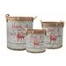 The Holiday Aisle® 3 Piece Have a Holly Jolly Christmas Deer w/ Bamboo Rim & Handles Buckets Set Metal | 15.75 H x 13.4 W x 11.25 D in | Wayfair