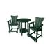 Red Barrel Studio® Phat Tommy Tall Outdoor Bistro Table & Chairs Set Plastic in Green | 35.5 W x 35.5 D in | Wayfair