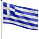 FLAGMASTER® Fahnenmast - inkl. Fahne, Griechenland, 6m, Stabil, Aluminium, Höhenverstellbar, mit