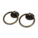 Furniture Drawer Door Retro Style Ring Pull Handles Bronze Tone 52x43x13mm 8pcs - Bronze Tone