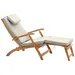 HiTeak Furniture Steamer Teak Outdoor Folding Lounge Chair with Cushions - HLDC640C-CAN
