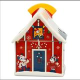 Disney Kitchen | Disney Walt's Holiday Lodge Mickey Friends Holiday Christmas Cookie Jar New. | Color: Red/White | Size: Os