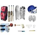 MAXX Pro Boxing Gear Cricket Set 13pcs Leg Pads Bating Gloves 2 Kit Bag styles left or right handed quality Bat 2.9-2.16LB (13PCS SET RIGHT HAND WITH DUFFEL BAG, 2.10 LB)