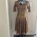 Lularoe Dresses | Lularoe Nicole Dress | Color: Brown/Gold | Size: S