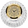 Gold Lewis & Clark College Pioneers Crystal Golf Ball Clock