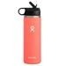 Hydro Flask® 20 oz. Vacuum Insulated Stainless Steel Water Bottle w/ Straw Stainless Steel in Pink | 8.9 H in | Wayfair GTA22420-XX-20-HIB