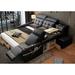 Monica Multifunctional Smart Bed Wood & /Upholstered/Faux leather/Genuine Leather in Black Jubilee Modern/contemporary design | Wayfair