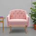 Accent Chair - Everly Quinn Modern Accent Chair, Leisure Single Sofa, Wood in Pink | 32.29 H x 31.12 W x 25.6 D in | Wayfair