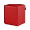 Pouf Cube Similicuir Rouge pack 2 unités rouge - rouge